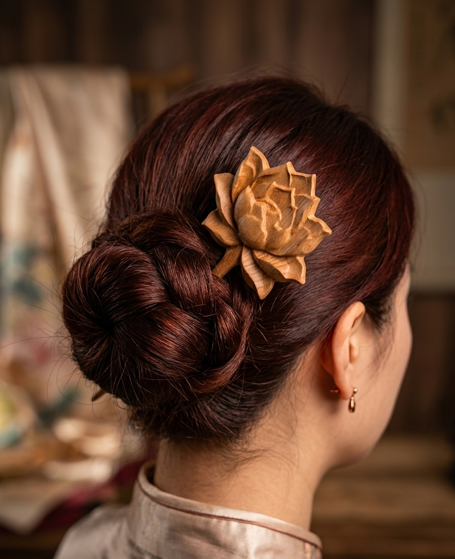 Spilla per capelli - Fiore di loto