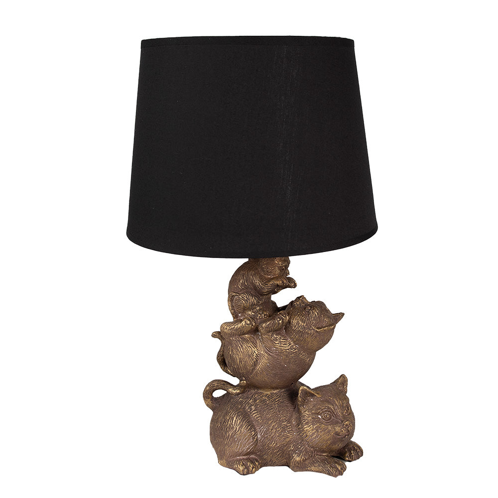 Lampe chat en polyrésine Ø 25x43