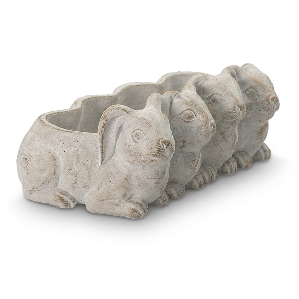 Pot de fleurs lapin en béton 33 x 19 x 11 cm