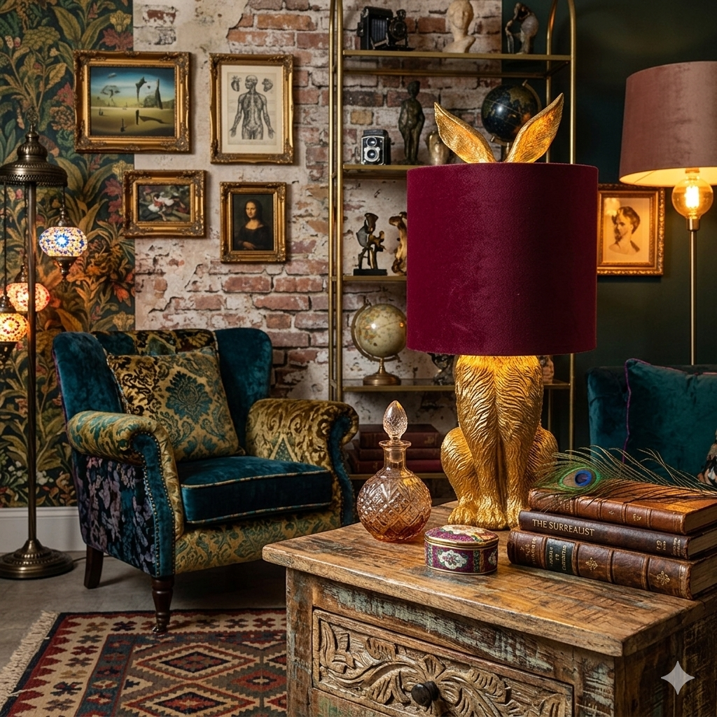 Lampada da tavolo Coniglio Ø 20x43 cm Color Bordeaux