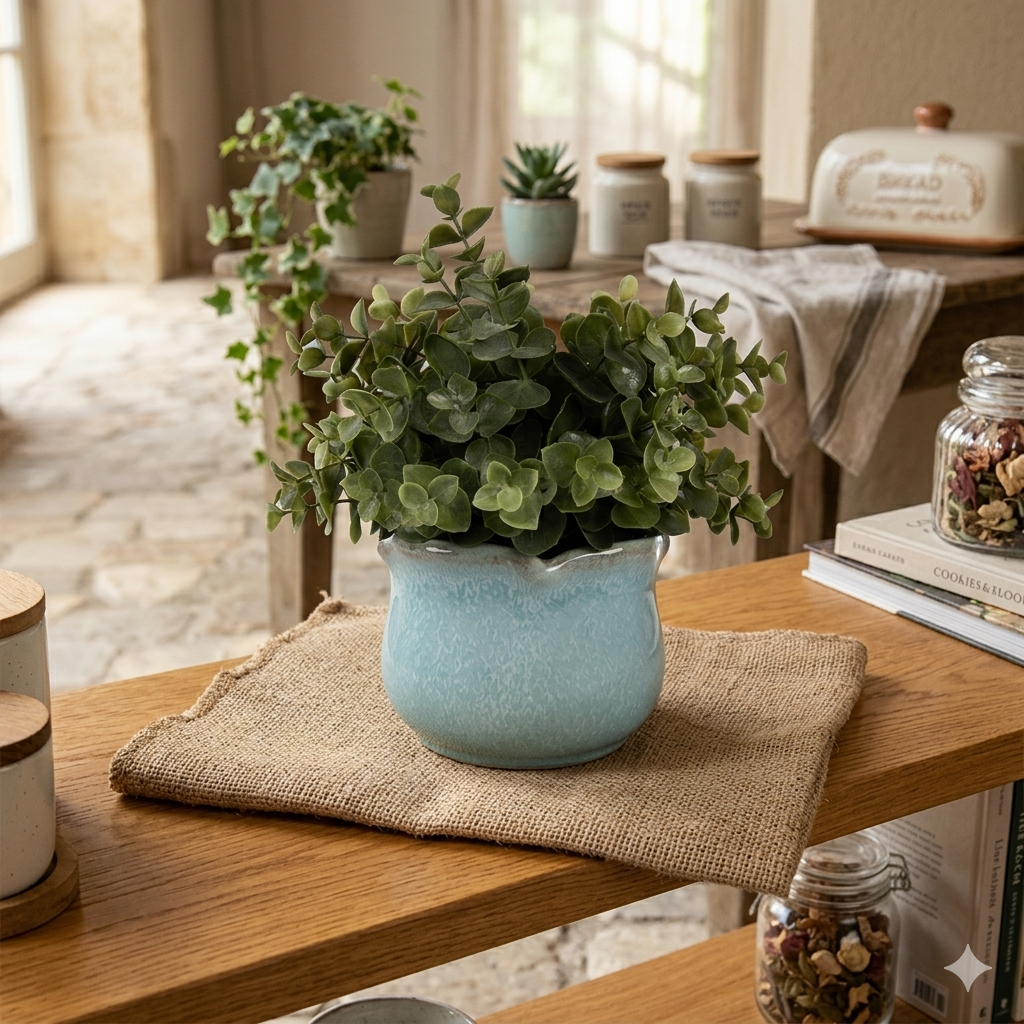 Fioriera per interni Ø 12x12 cm Blu