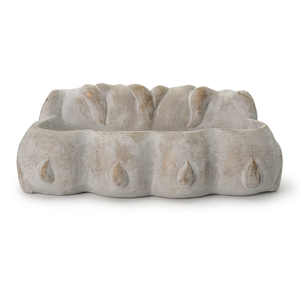 Fioriera cemento Conigli 33x19x11 cm