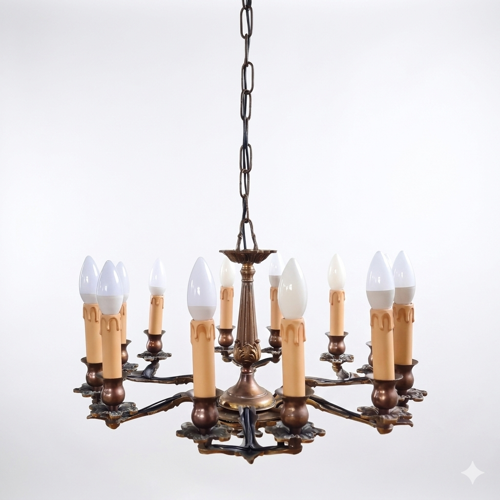Vintage Italian 12-light chandelier