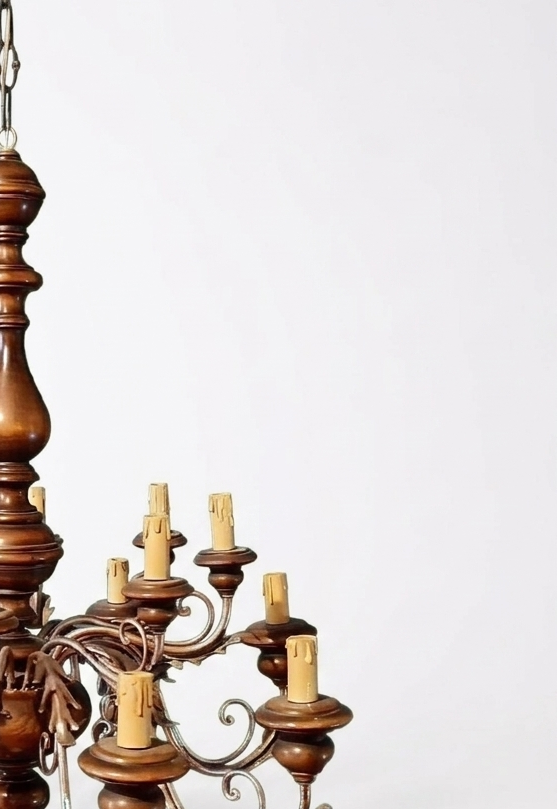 Lampadario italiano d'epoca a 16 braccia