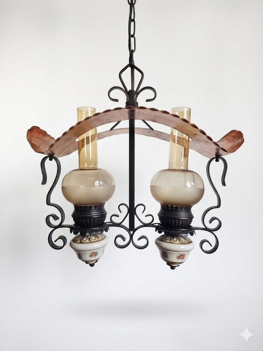 Lampada a sospensione rustica