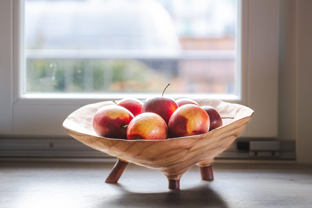 Portafrutta in legno di sequoia