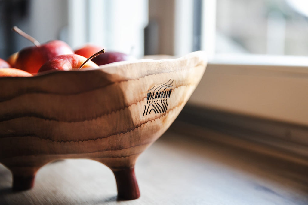 Portafrutta in legno di sequoia