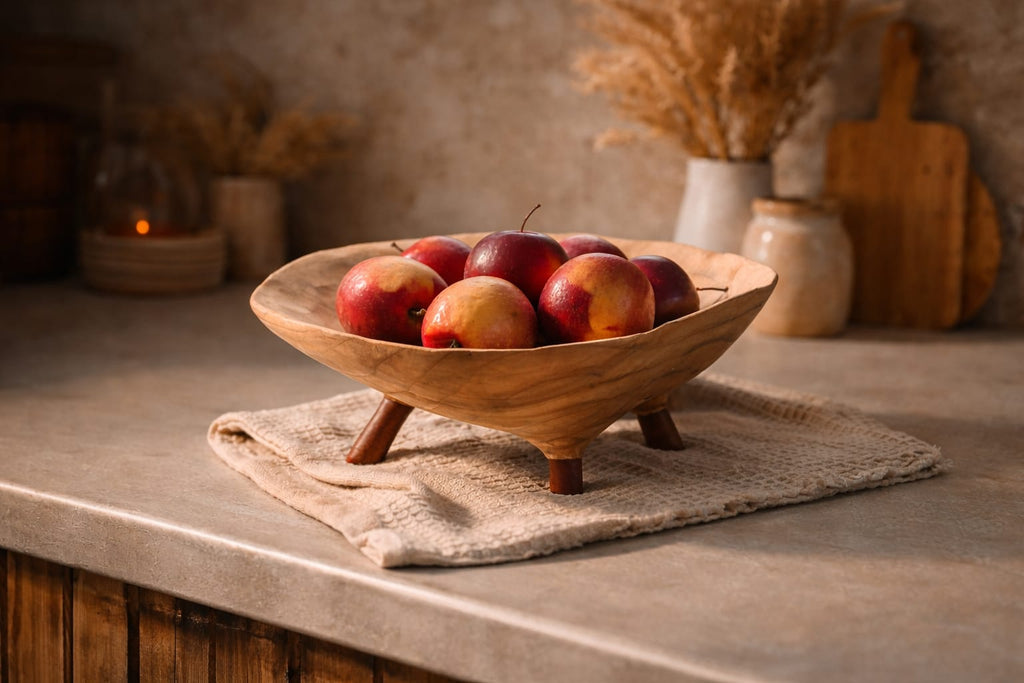 Portafrutta in legno di sequoia