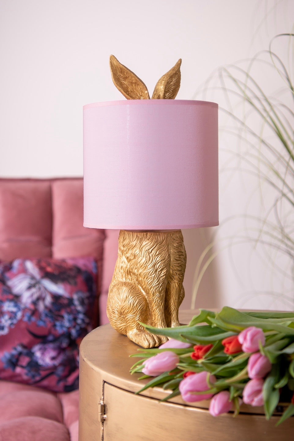 Lampada da tavolo Coniglio Ø 20x43 cm Color oro Poliresina