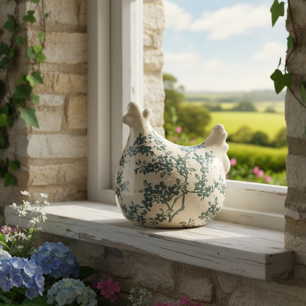 Statuetta decorativa Pollo 12x11x13 cm