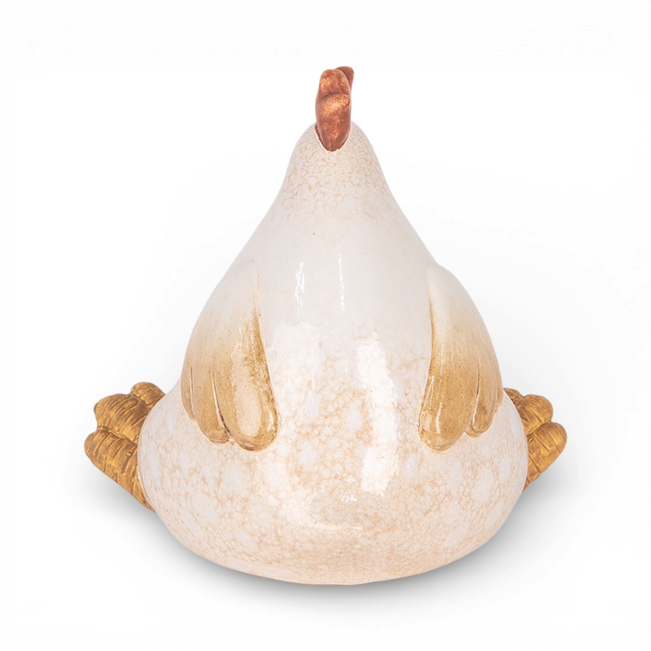 Statuetta decorativa Pollo beige 14x13x18 cm