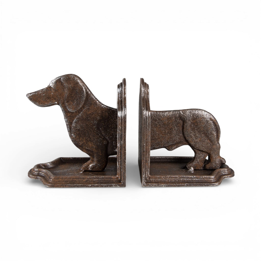 Serre-livres en fer en forme de teckel, 23 x 8 x 13 cm