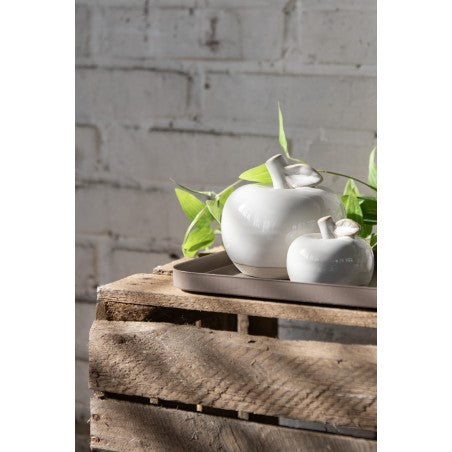 Decorazione Mela 6 cm Beige