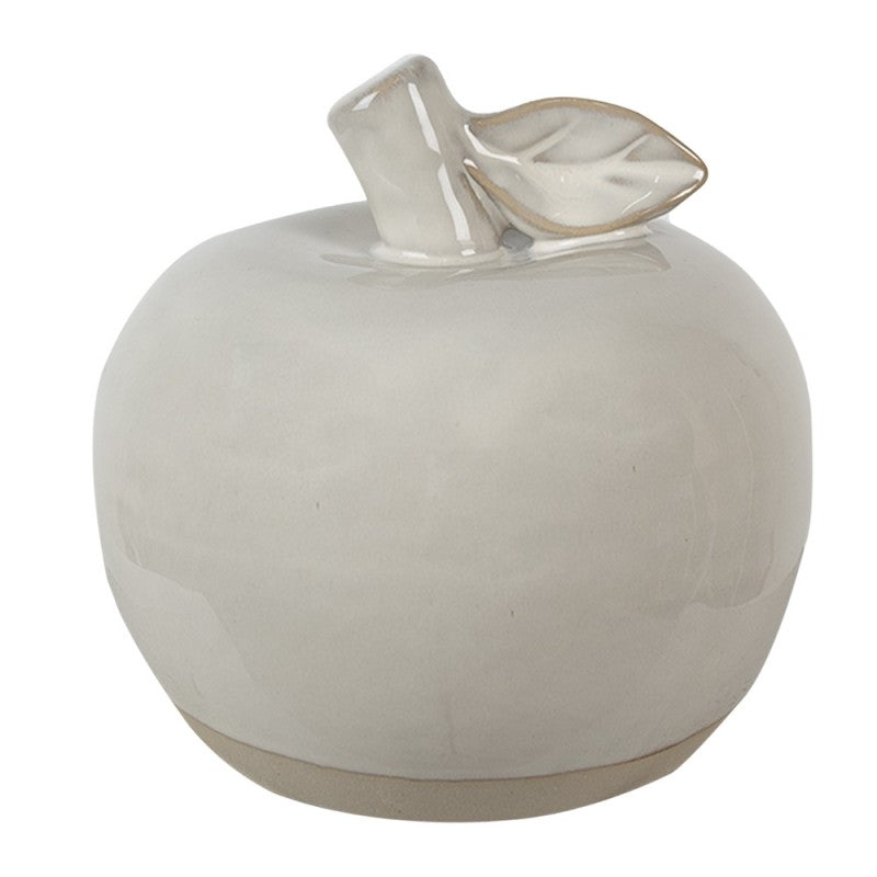 Decorazione Mela 8 cm Beige Porcellana