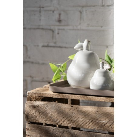 Decorazione Pera 8 cm Beige Porcellana
