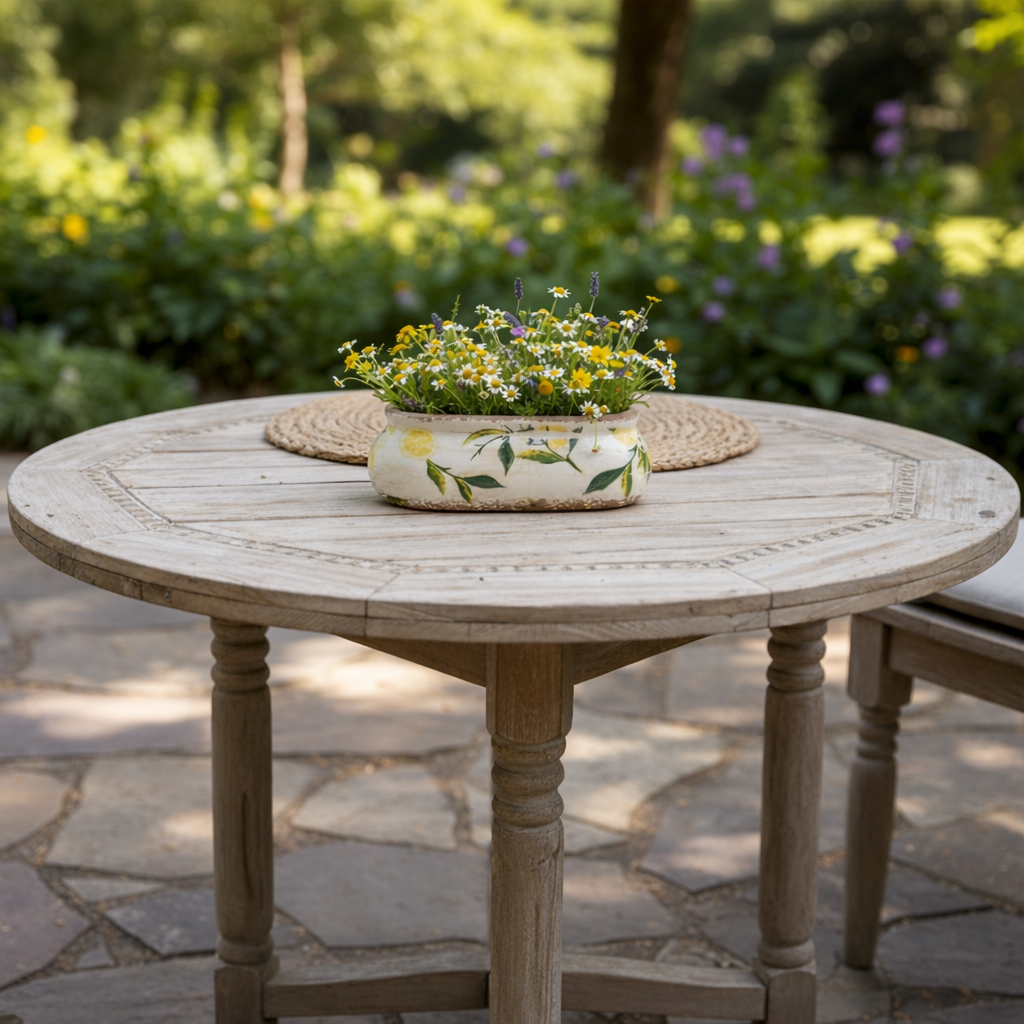 Vase en céramique citron 18x7x7 cm