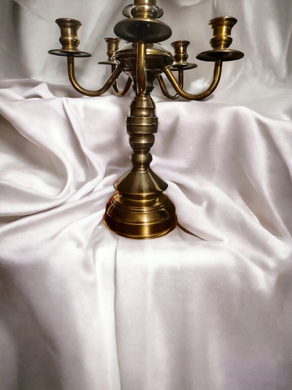 Vintage gold metal candlestick