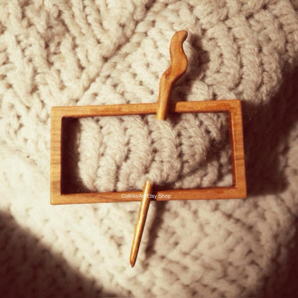 Wooden Shawl Pin, Wood Brooch, Wood Scarf Pin, Women Gift, Baby girl gift,Eco friendly Accessory, Jewlery small rectangular pin, brooch