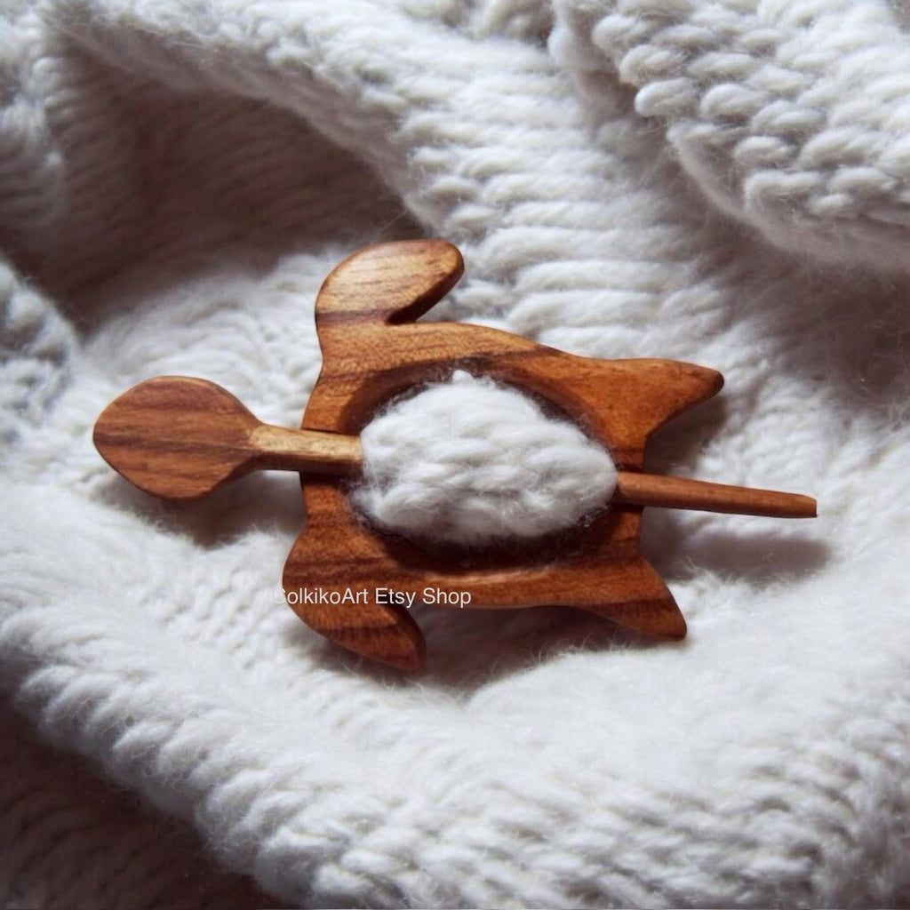 Wooden Shawl Pin, Wood Brooch, Wood Scarf Pin, Women Gift, Baby girl gift,Eco friendly Accessory, Jewlery, animal, turtle pin, brooch