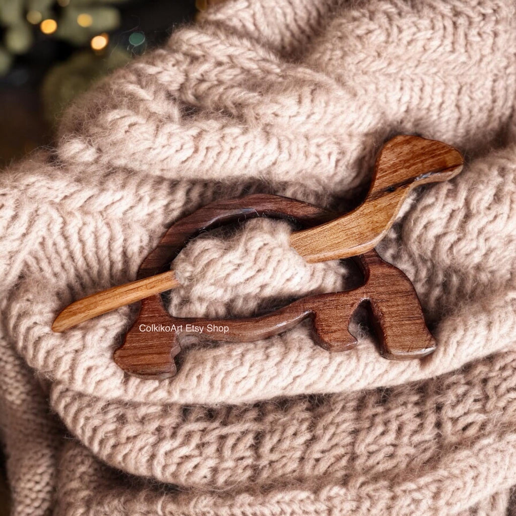 Tortoise Wooden Shawl Pin, Wood Brooch, Wood Scarf Pin, Women Gift, Baby girl gift,Eco friendly Accessory, Jewlery, animal, brooch