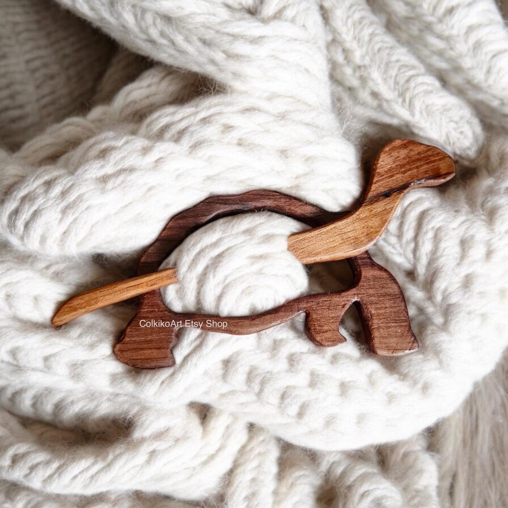 Tortoise Wooden Shawl Pin, Wood Brooch, Wood Scarf Pin, Women Gift, Baby girl gift,Eco friendly Accessory, Jewlery, animal, brooch