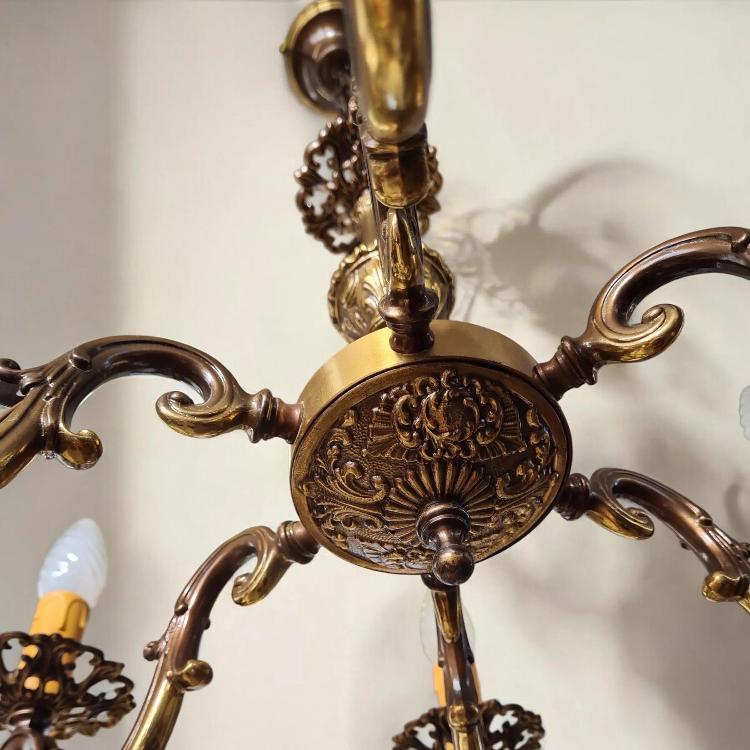 Lustre italien vintage à 6 branches