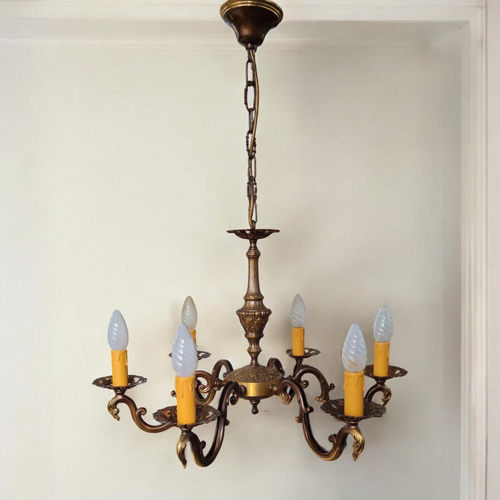 Vintage Italian 6-branch chandelier