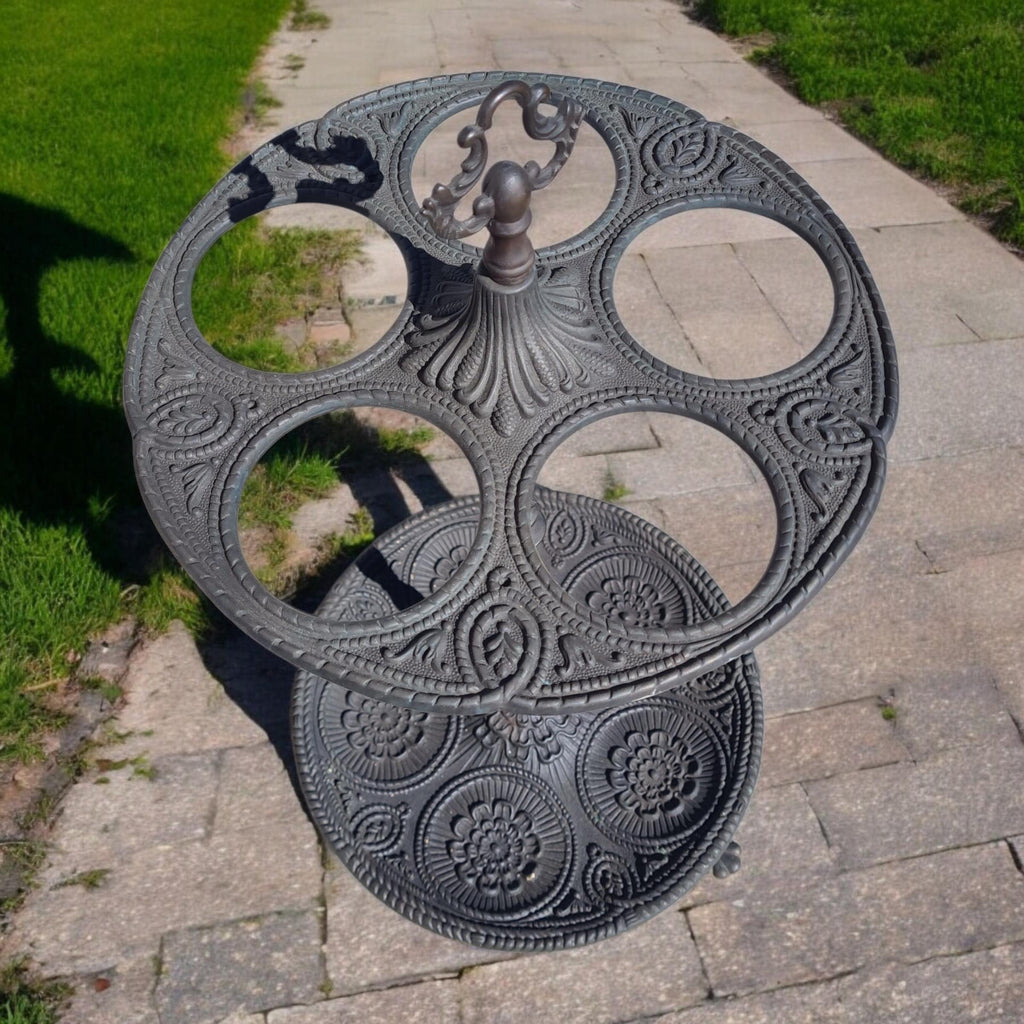 Umbrella stand in solid oxidized brass