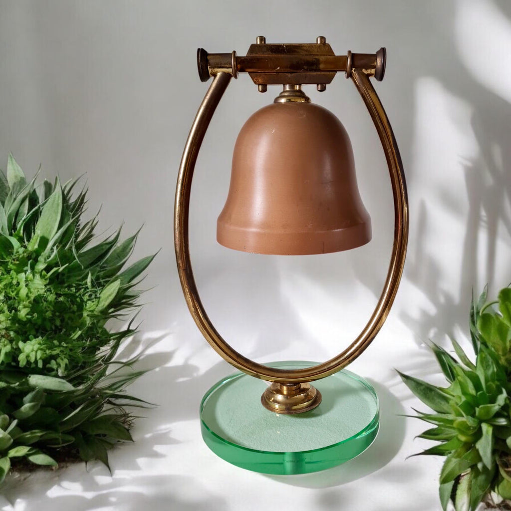 Lampada da tavolo, vecchia campanella da reception