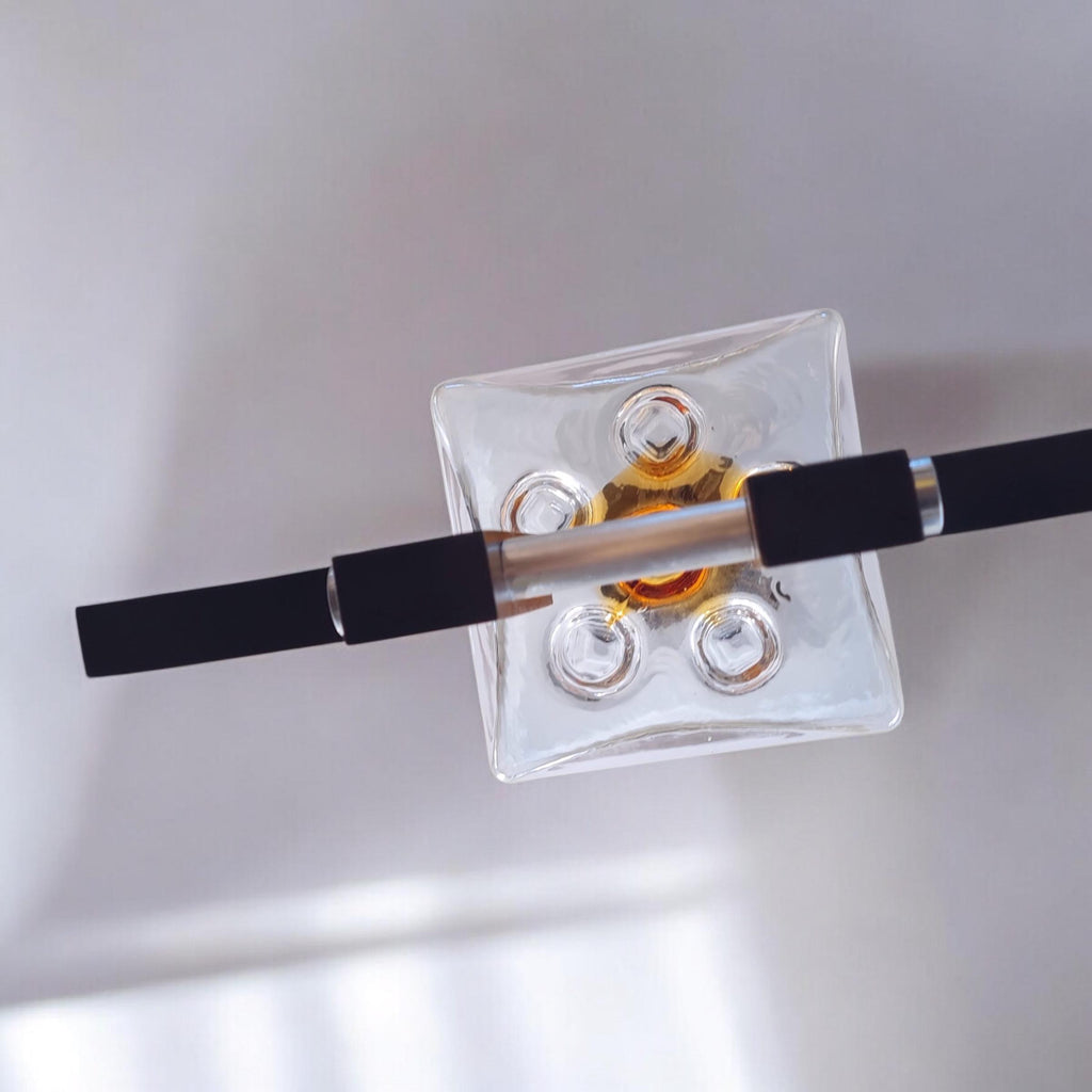 Lampadario geometrico stile Sciolari anni '70