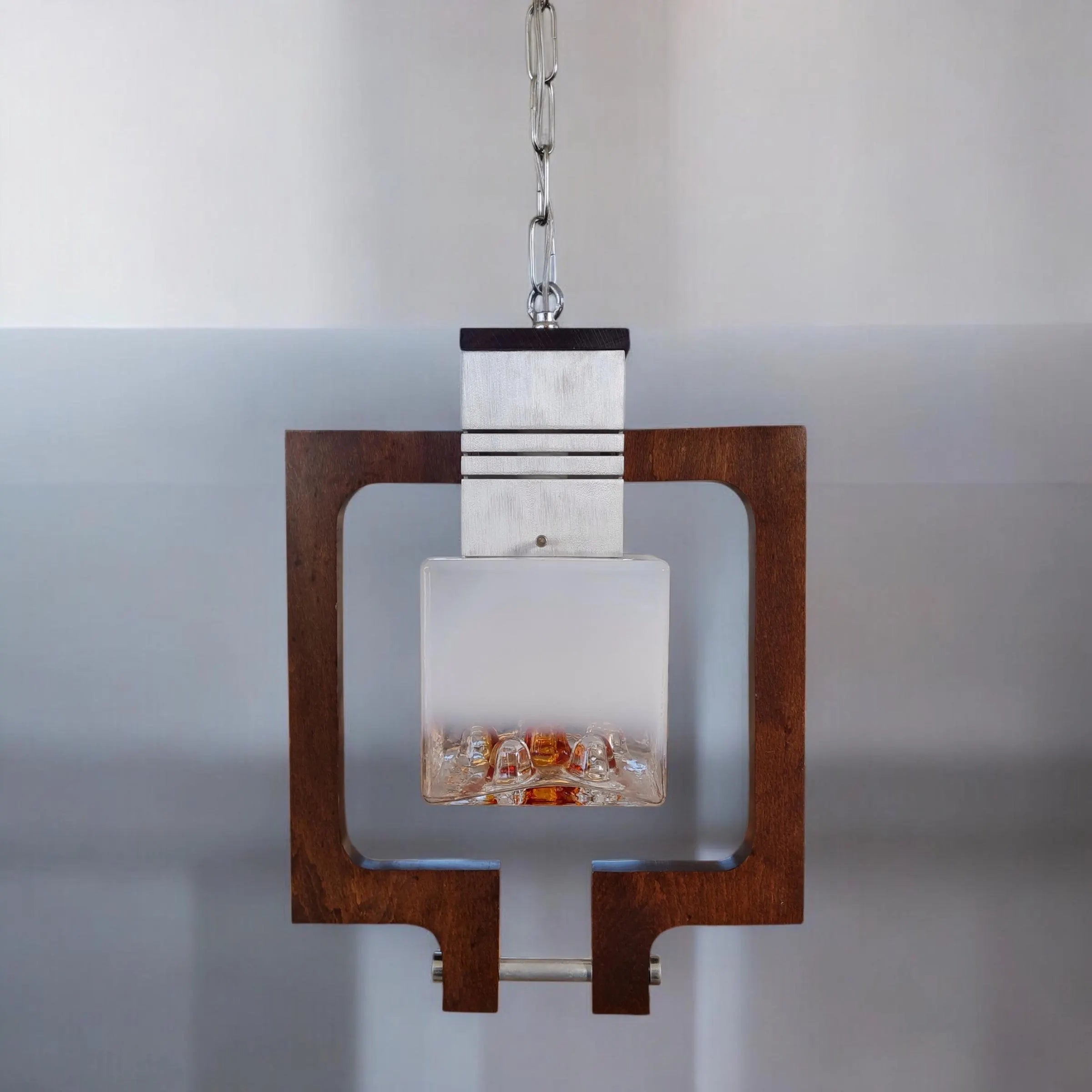 Lustre géométrique de style Sciolari des années 1970