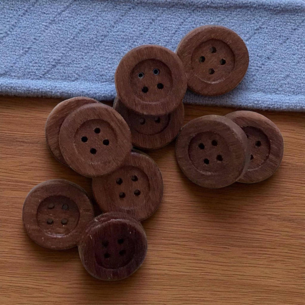 Multiple Handmade wooden buttons classic