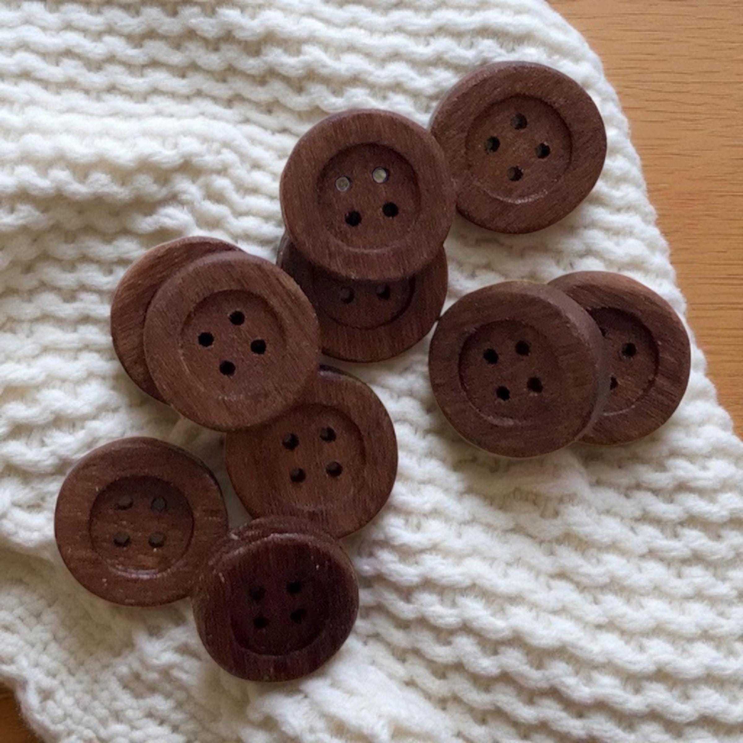 Multiple Handmade wooden buttons classic