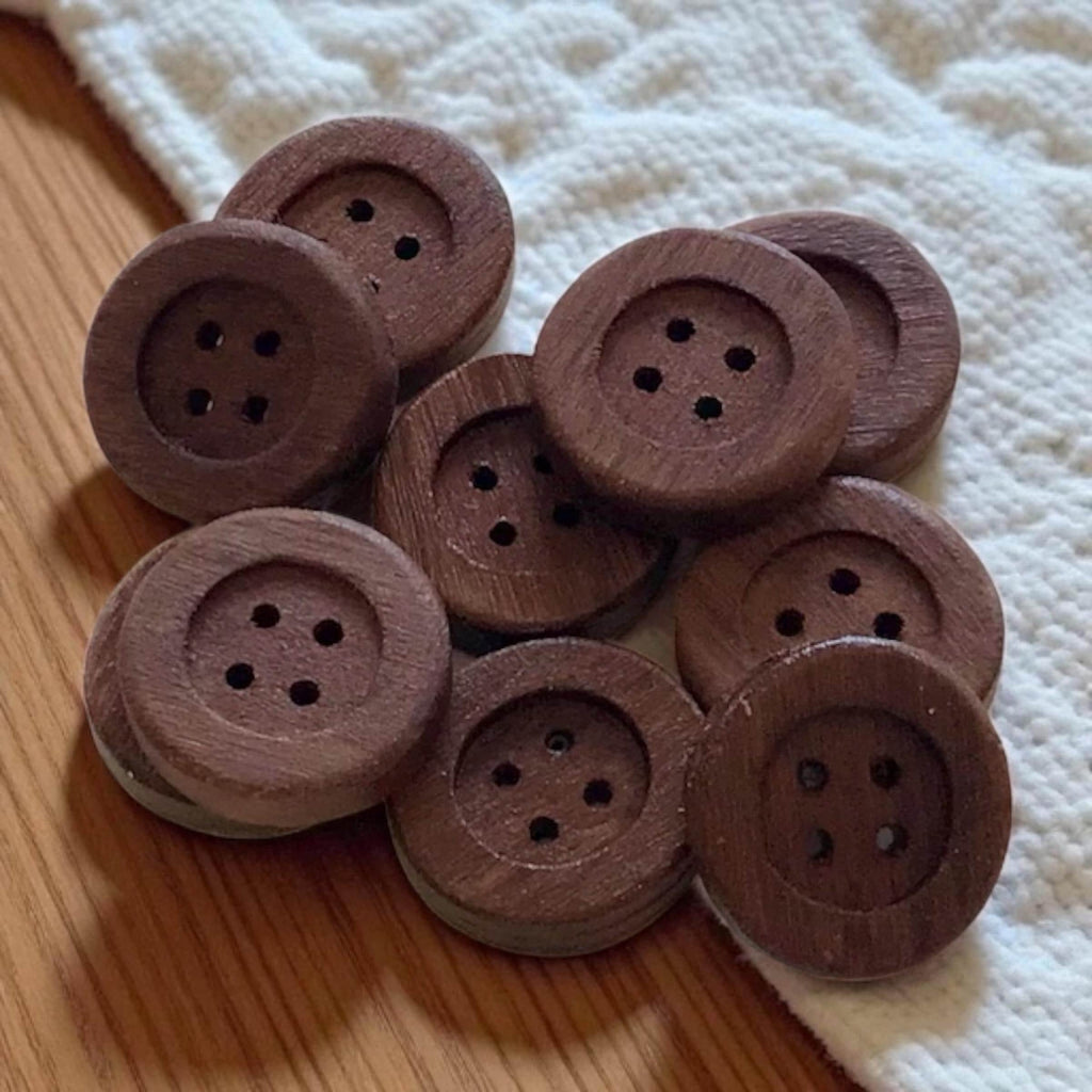 Multiple Handmade wooden buttons classic