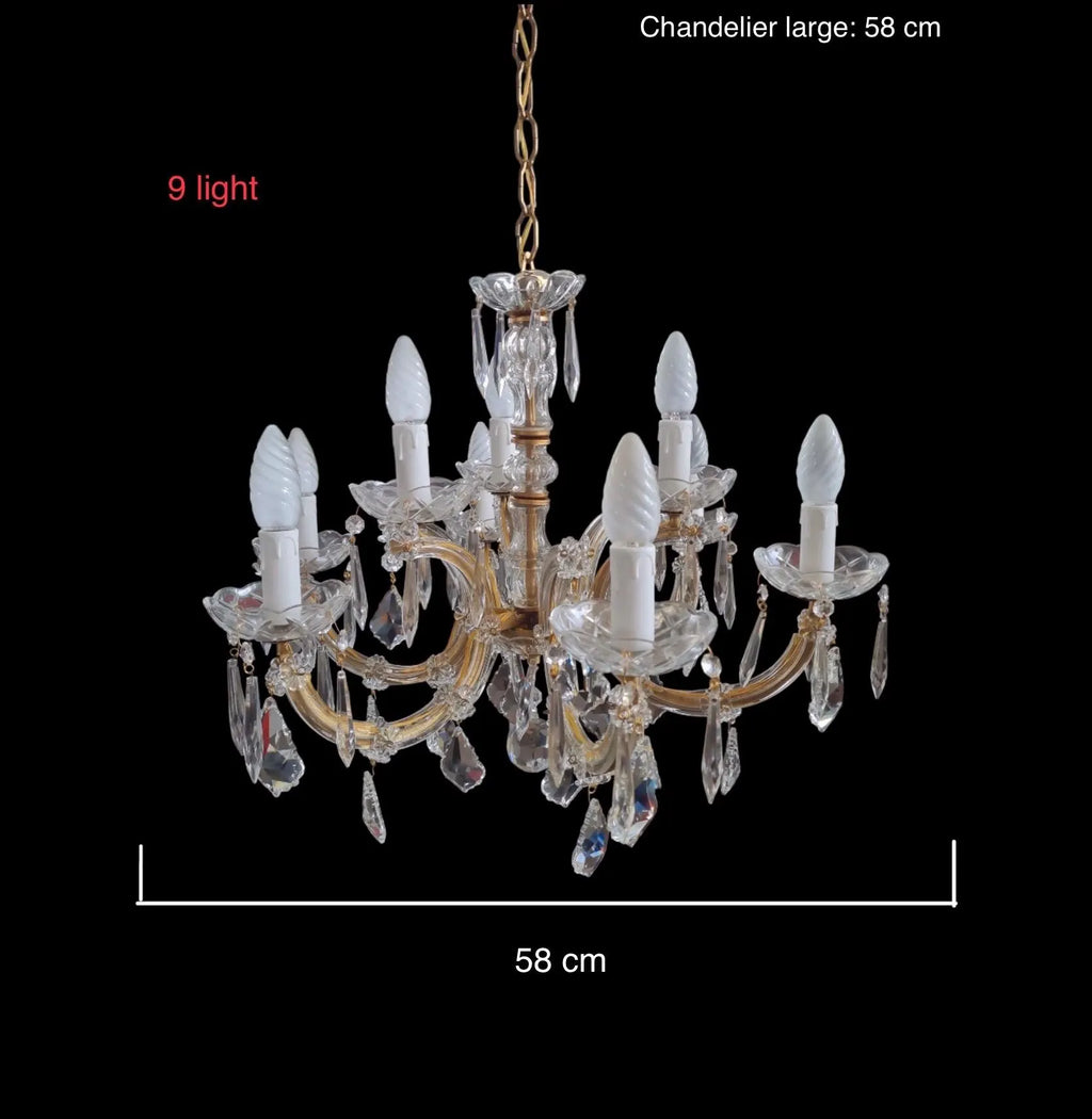 Maria Teresa chandelier, 9 lights