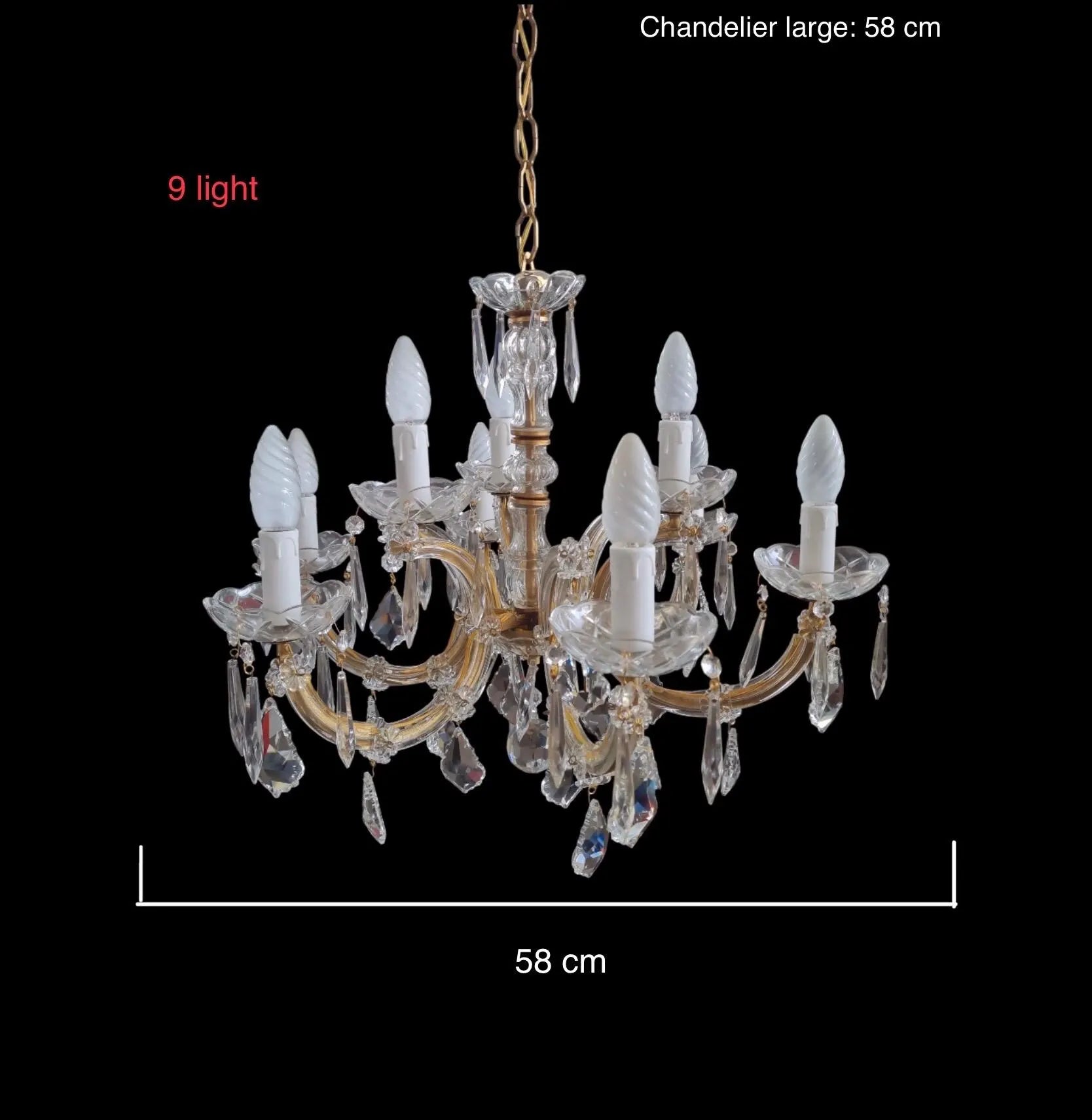 Lustre Maria Teresa, 9 lumières
