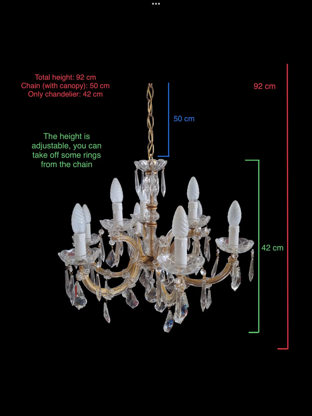 Lampadario Maria Teresa, 9 luci