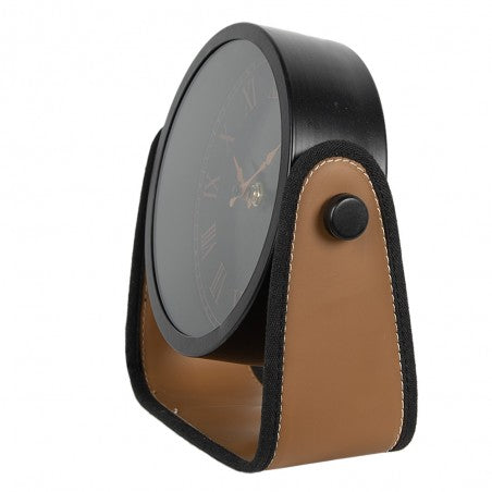 Orologio da tavolo 22 cm Nero Marrone Ferro Orologio da tavolo interni