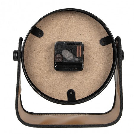 Orologio da tavolo 22 cm Nero Marrone Ferro Orologio da tavolo interni