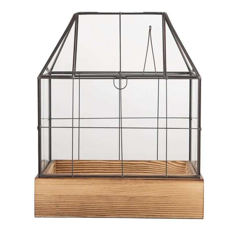 metal glass wood