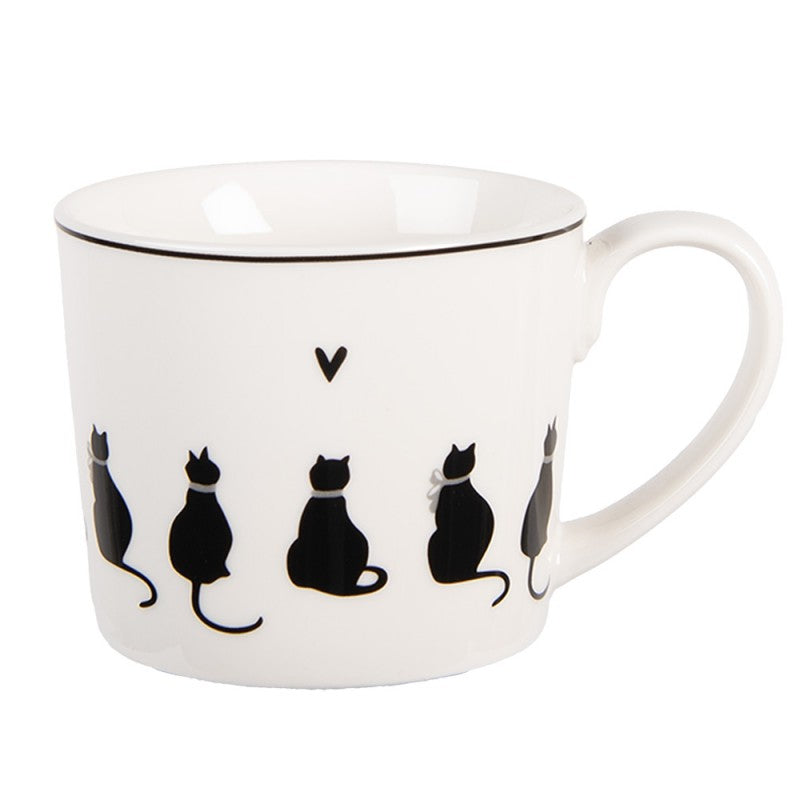 Tazza 275 ml Bianco Porcellana Gatti