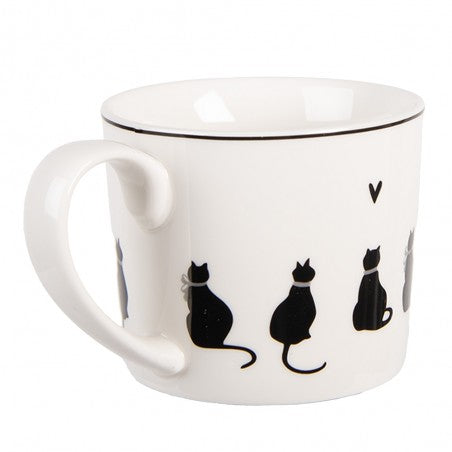 Tazza 275 ml Bianco Porcellana Gatti