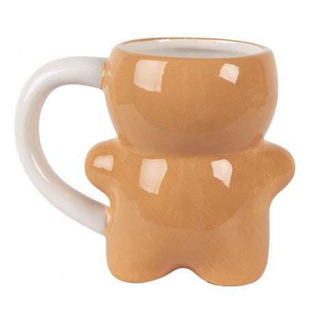 Tazza Uomo di pan di zenzero 300 ml Marrone Ceramica
